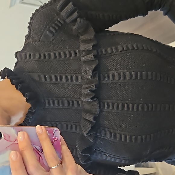 LOS ANGELES ATELIER & OTHER STORIES BLACK RUFFLE PULLOVER SWEATER SZ XS $79 - Picture 4 of 4